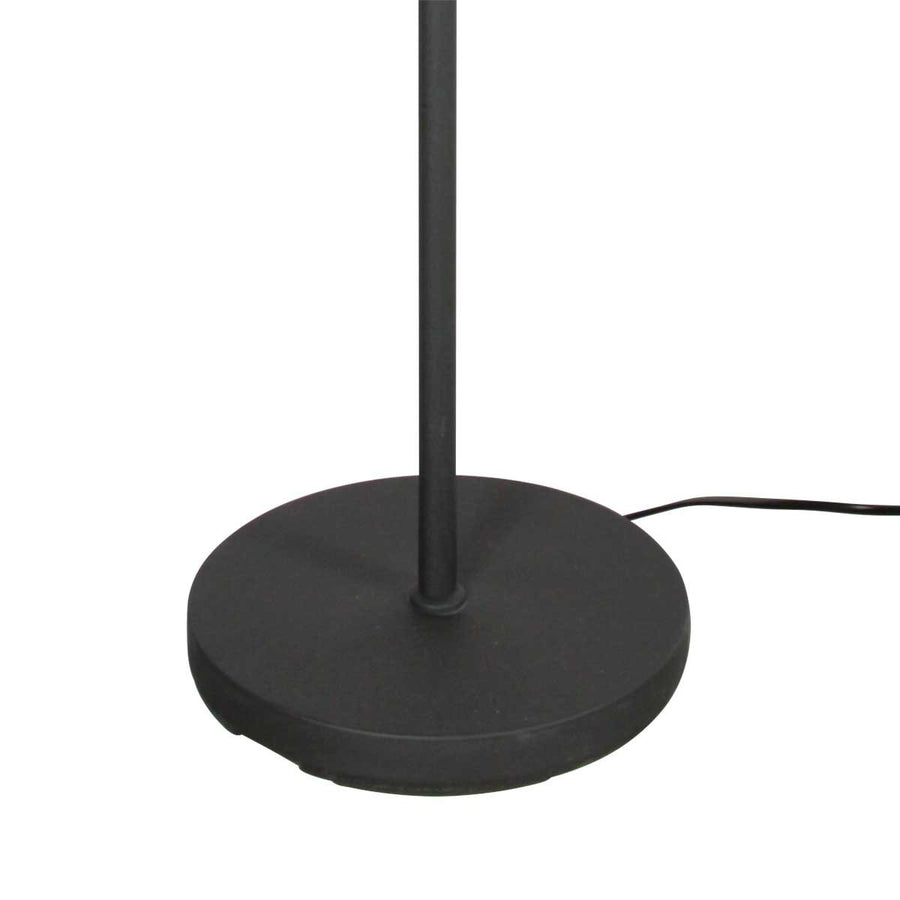 Lampadaire Noor noir, abat-jour en liège Ø30 cm