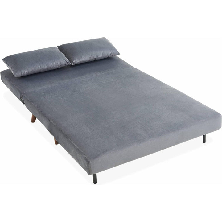 Alice'S Home - Canapé Convertible 2 Places Gris Foncé - Guesta - Pieds Bois. Banquette. Dossier Inclinable | Designix -     - https://designix.fr/