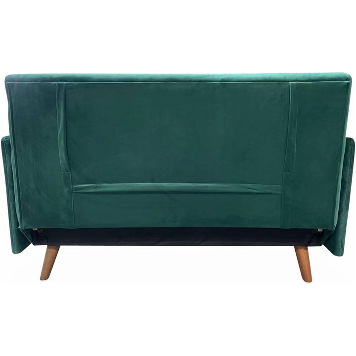 Alice'S Home - Canapé Convertible 2 Places Vert - Guesta - Pieds Bois. Banquette. Dossier Inclinable | Designix -     - https://designix.fr/