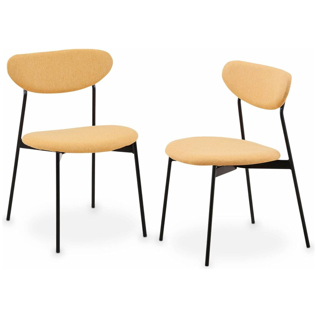 Alice'S Home - Lot De 2 Chaises - Arty - Scandinaves Et Vintage. Assise Et Dossier Moutarde. Pieds En Acier | Designix - Amazon    - https://designix.fr/