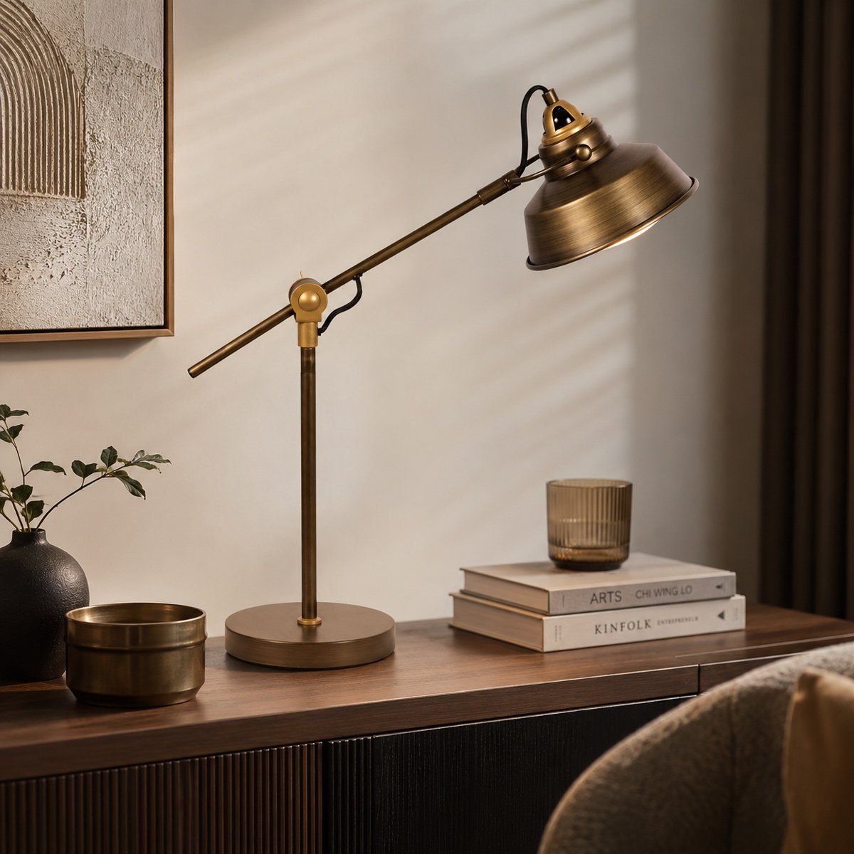 Lampe à poser Nove bronze
