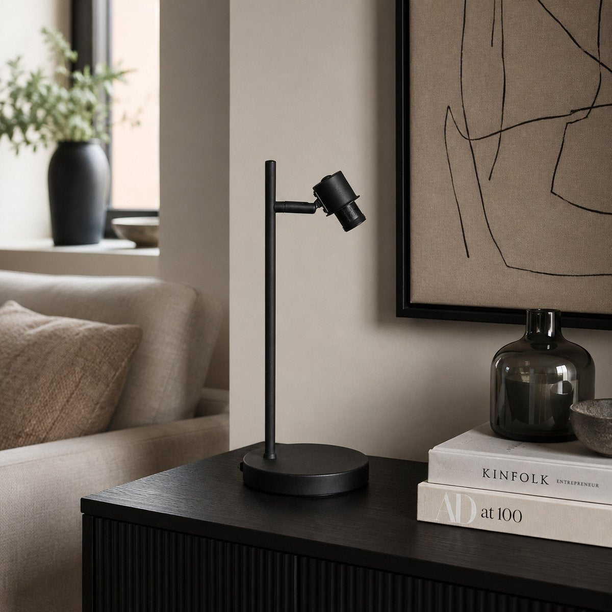 Lampe à poser Bambus noir