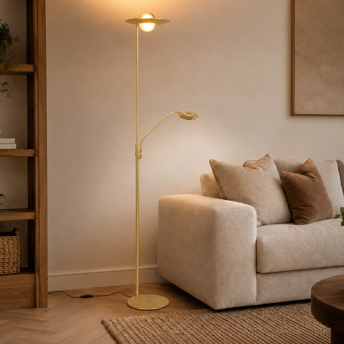 Lampadaire Zenith2 doré