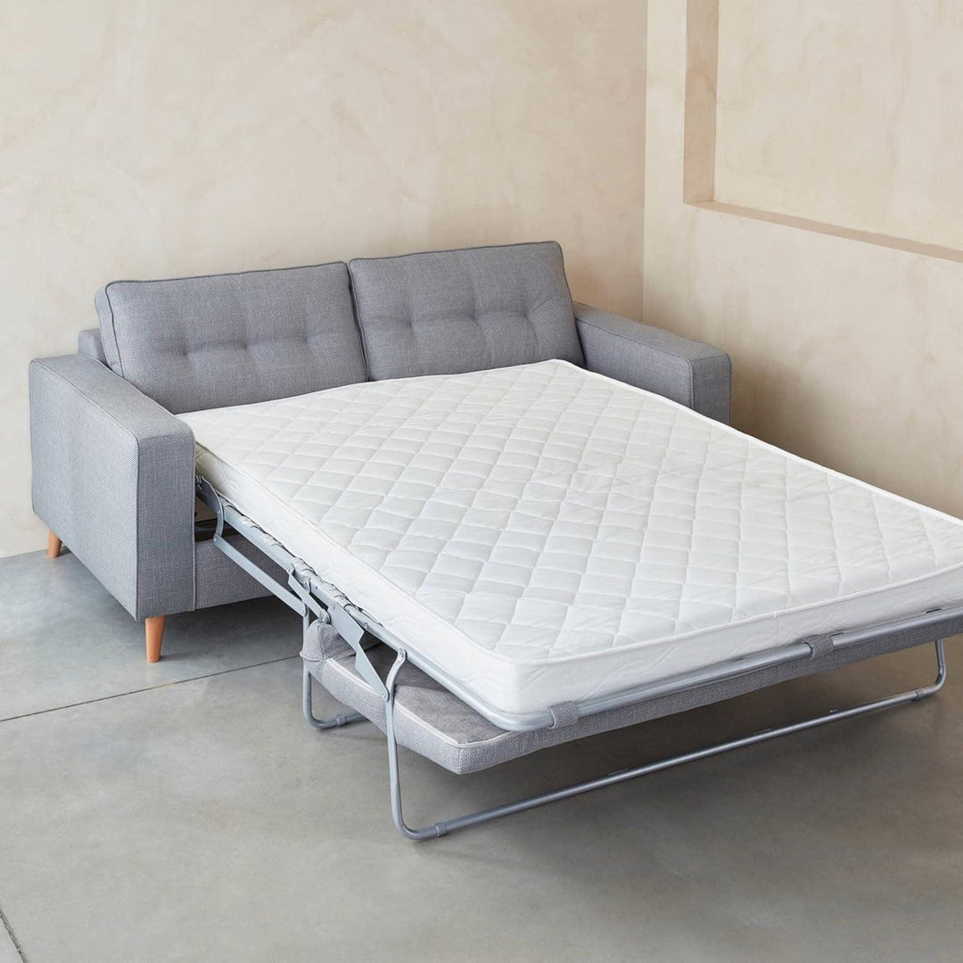 Alice'S Home - Canapé Lit 3 Places Gris Clair Avec Matelas 12Cm D'Épaisseur. Fabriqué En France | Designix -     - https://designix.fr/