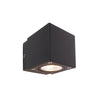 Applique extérieure Cubodo grise foncé, verre, simple, L 9 cm