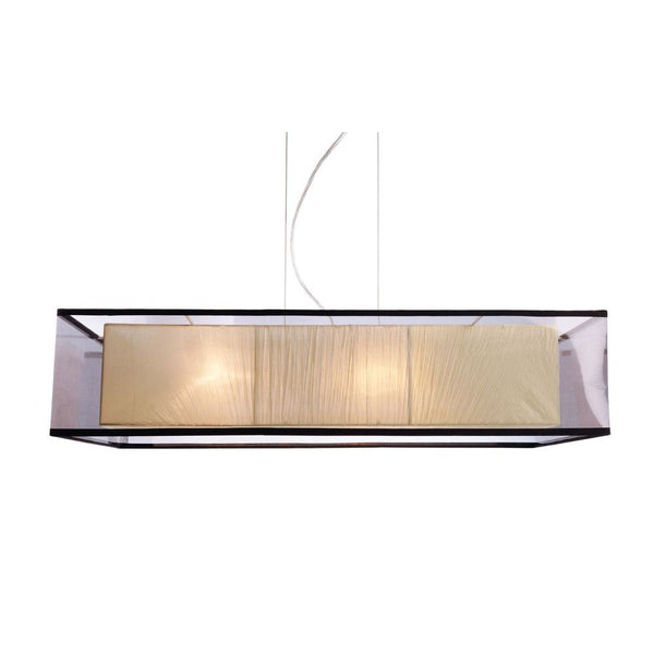 Suspension Capella 4 lumières noire, tissu