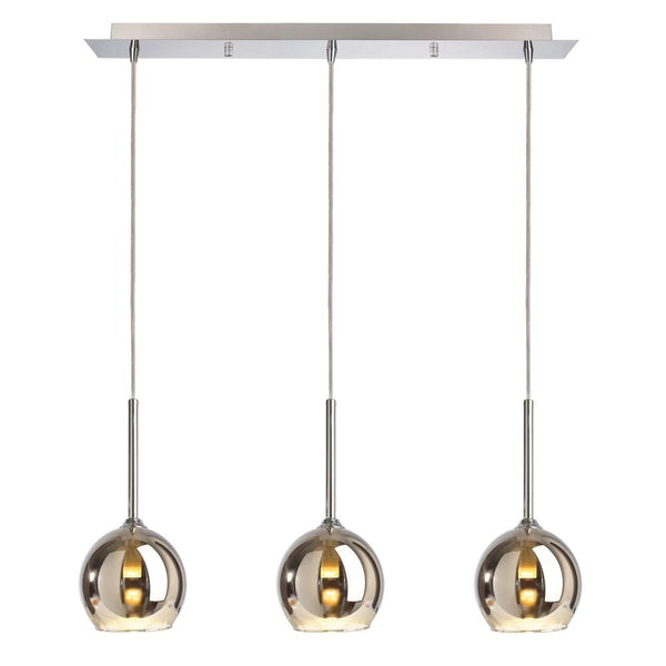 Suspension Bunda argentée, verre