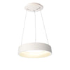 Suspension Sculptoris aluminium et blanche, Ø 45 cm, blanc chaud