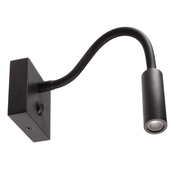 Applique murale Brahe aluminium et noire, L 31 cm