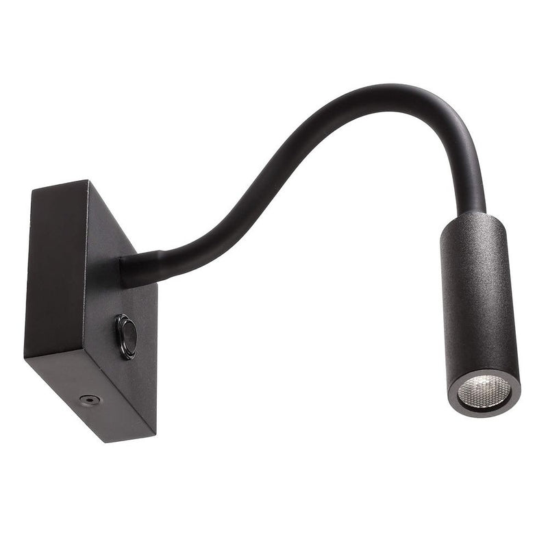Applique murale Brahe aluminium et noire, L 31 cm
