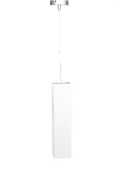 Suspension aluminium claire avec long câble et rosace de plafond