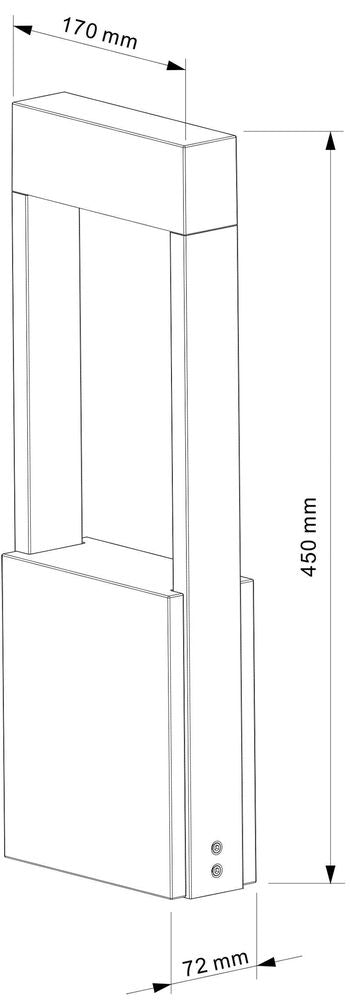 Lampadaire extérieur Chertan gris foncé, H 45 cm