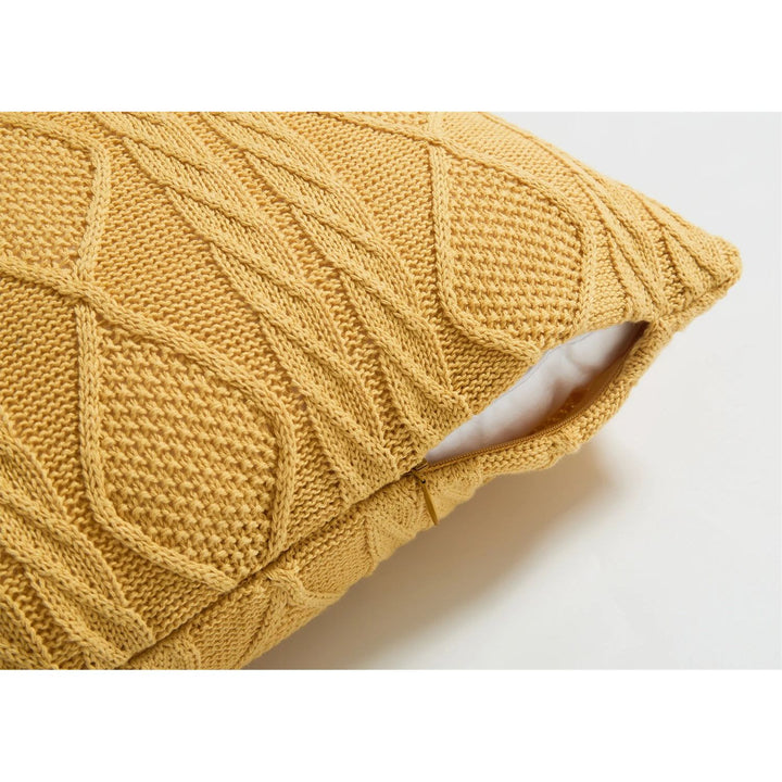 Taie d'oreiller en tricot pied-de-poule | Designix - Taies d'oreiller    - https://designix.fr/