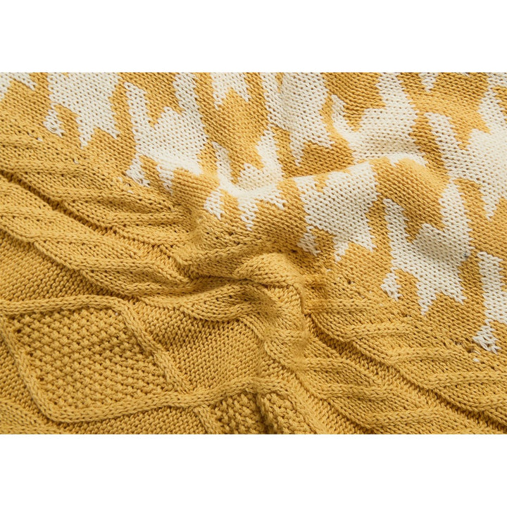 Taie d'oreiller en tricot pied-de-poule | Designix - Taies d'oreiller    - https://designix.fr/