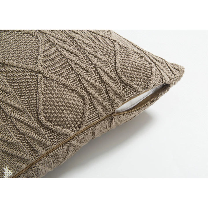 Taie d'oreiller en tricot pied-de-poule | Designix - Taies d'oreiller    - https://designix.fr/