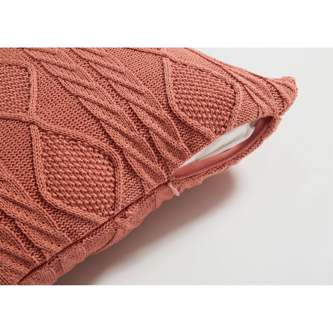 Taie d'oreiller en tricot pied-de-poule | Designix - Taies d'oreiller    - https://designix.fr/