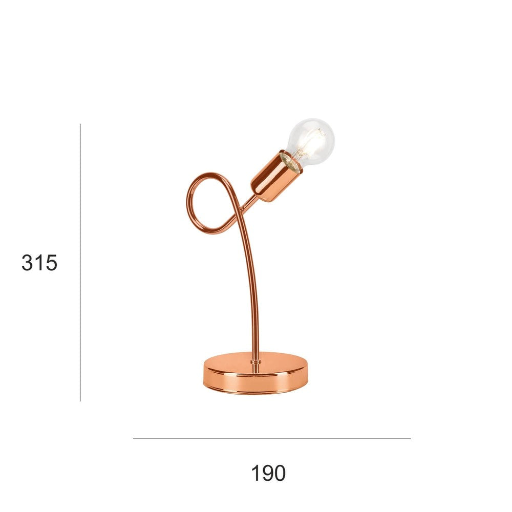 Lampe à poser cuivrée