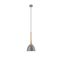 Suspension argentée et bois, 18,5 cm