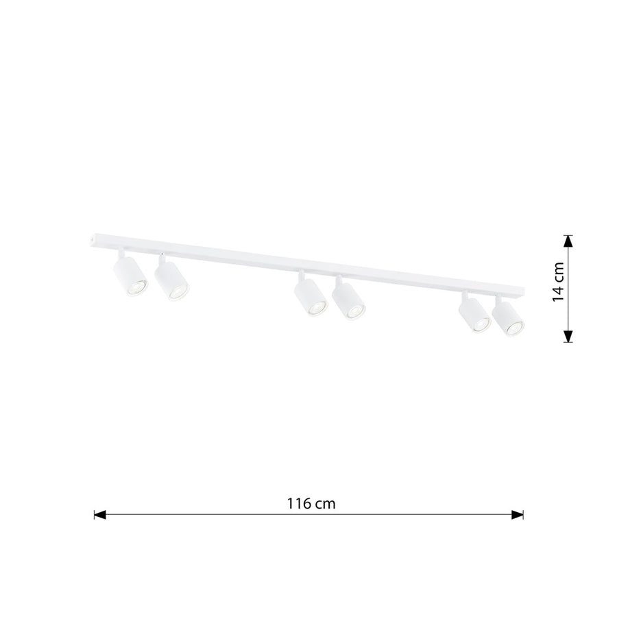 Spot Holstren 6 lumières blanc