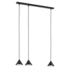 Suspension Fredarn 3 lumières noire