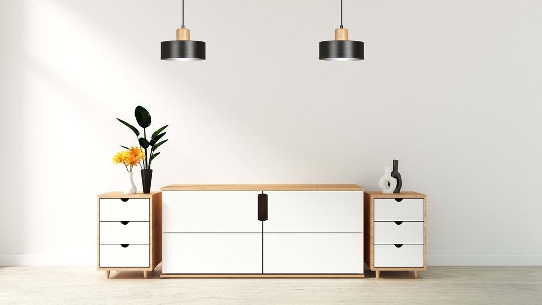 Suspension Bergalo noire, bois