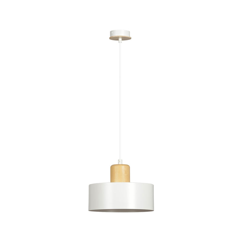 Suspension Bergalo blanche, bois