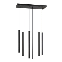 Suspension Tamrisal 6 lumières noire