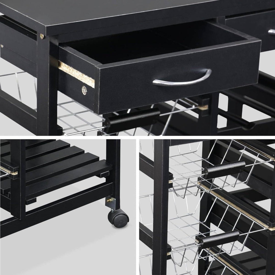 Desserte Cuisine Noire | Saphir - Designix Desserte