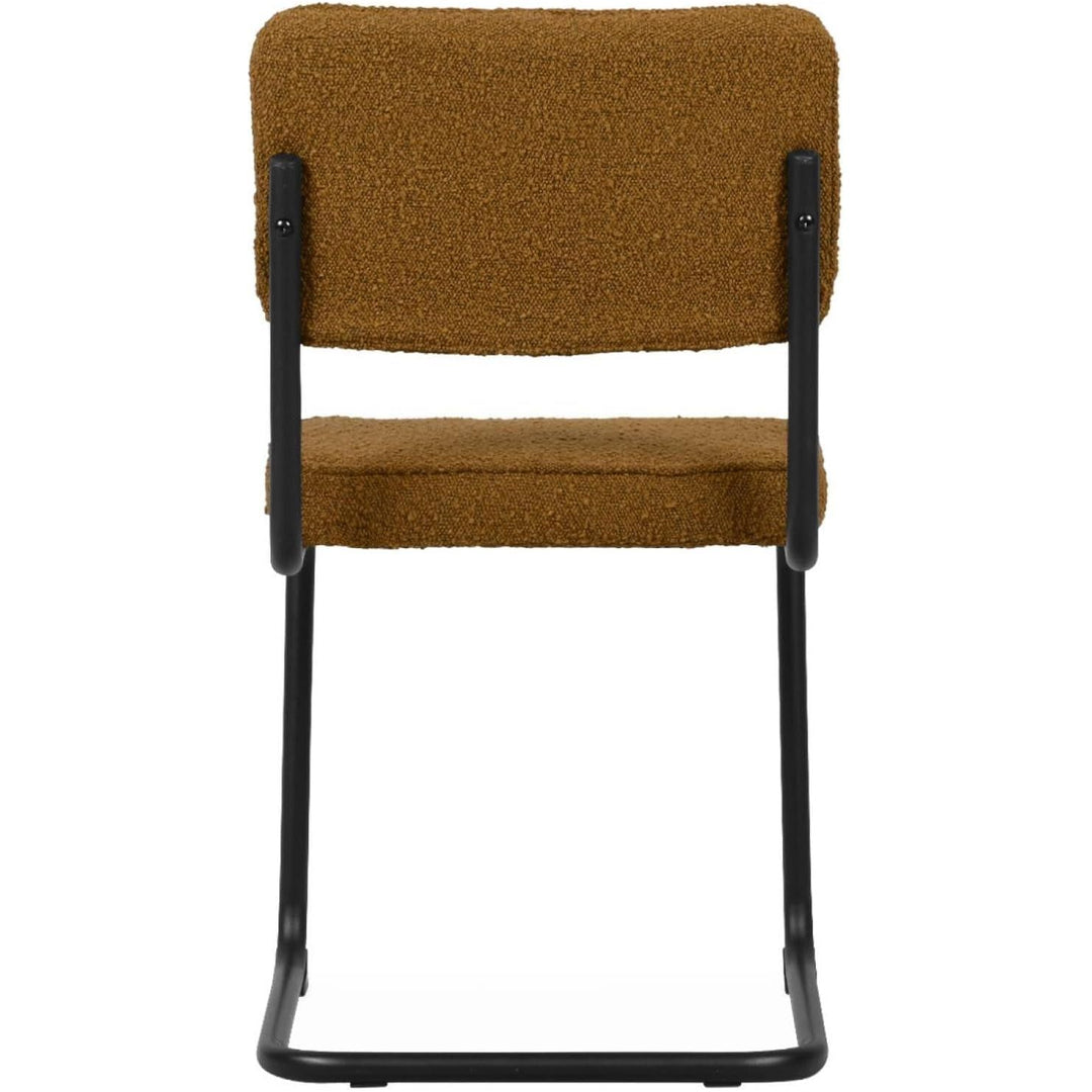 "Chaises Cantilever Bouclette Ocre" | Designix - 3333    - https://designix.fr/