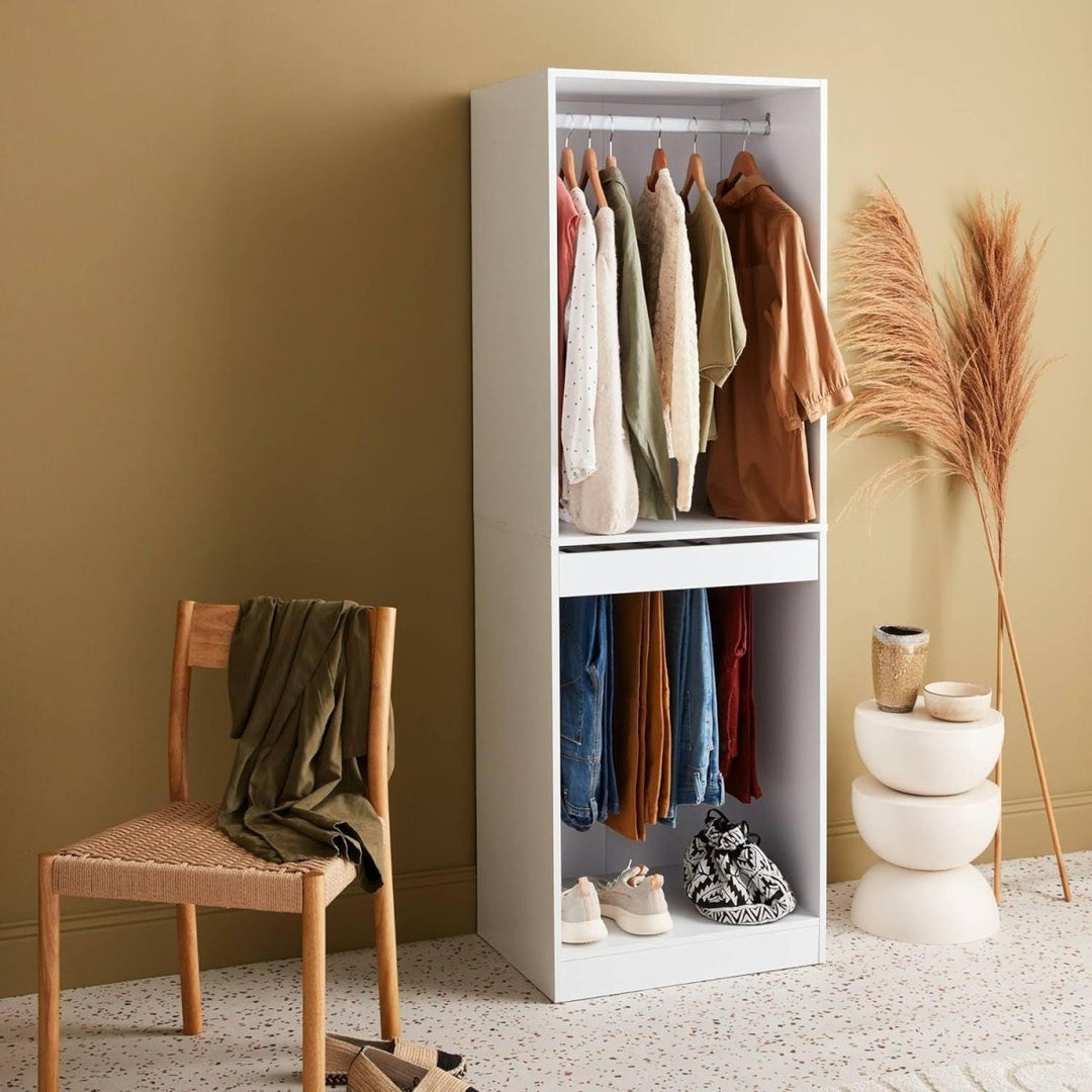 Dressing Penderie Porte - pantalons Blanc | Vague - Designix Dressing