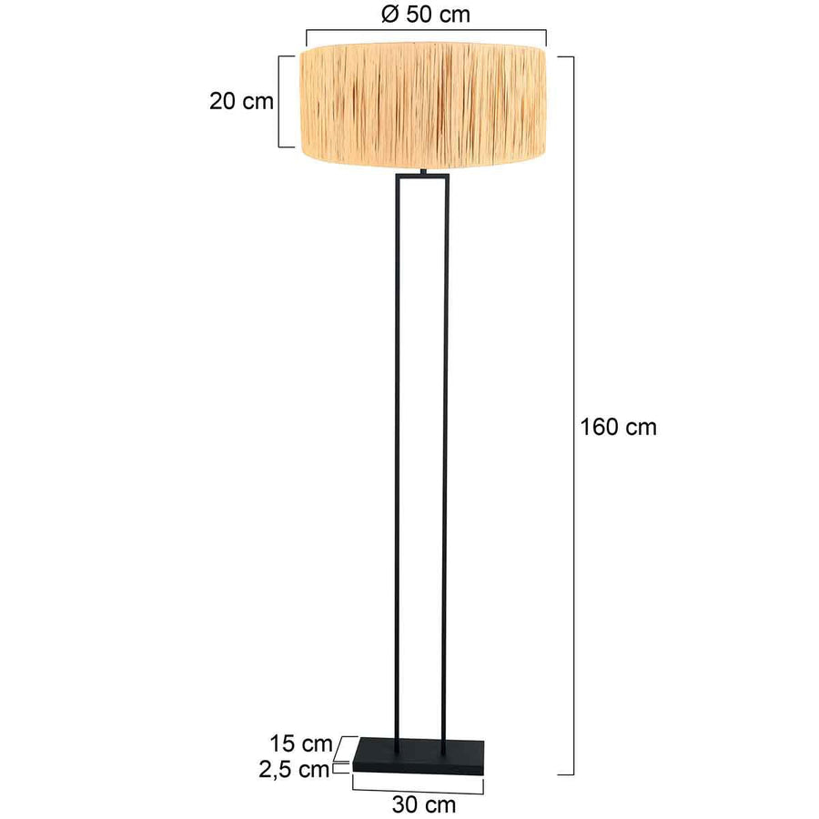Lampadaire Stang noir