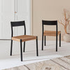 Chaises Bois Cordes Noires | Luxe