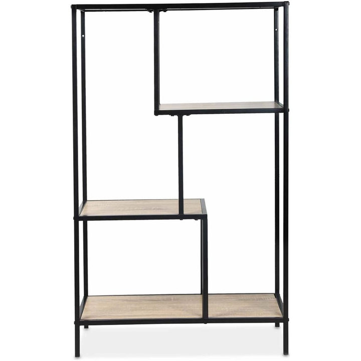 Alice'S Home - Etagère En Métal Noir Et Décor Bois - Loft - Bibliothèque 4 Niveaux. L 69 X L 33 X H 113.5Cm | Designix - Amazon    - https://designix.fr/