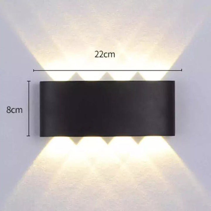 Eclairage Extérieur Mural Terrasse | Lumina - Designix Applique murale extérieur Noir | 8W Blanc Chaud