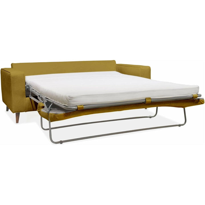 Alice'S Home - Canapé Lit 3 Places Moutarde Avec Matelas 12Cm D'Épaisseur. Fabriqué En France | Designix -     - https://designix.fr/