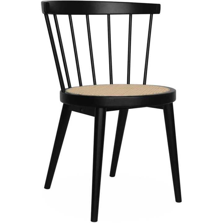 Alice'S Home - Lot De 2 Chaises Noires En Bois Et Cannage. Nora. L 54 X P 54 X H 76.5Cm | Designix - Amazon    - https://designix.fr/