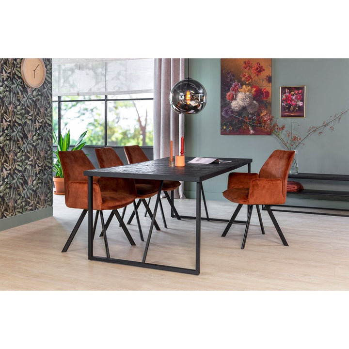 Table à manger, 160x90, noir B340 | Designix -     - https://designix.fr/