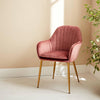 Fauteuil Velours Rose Chic | Lysée