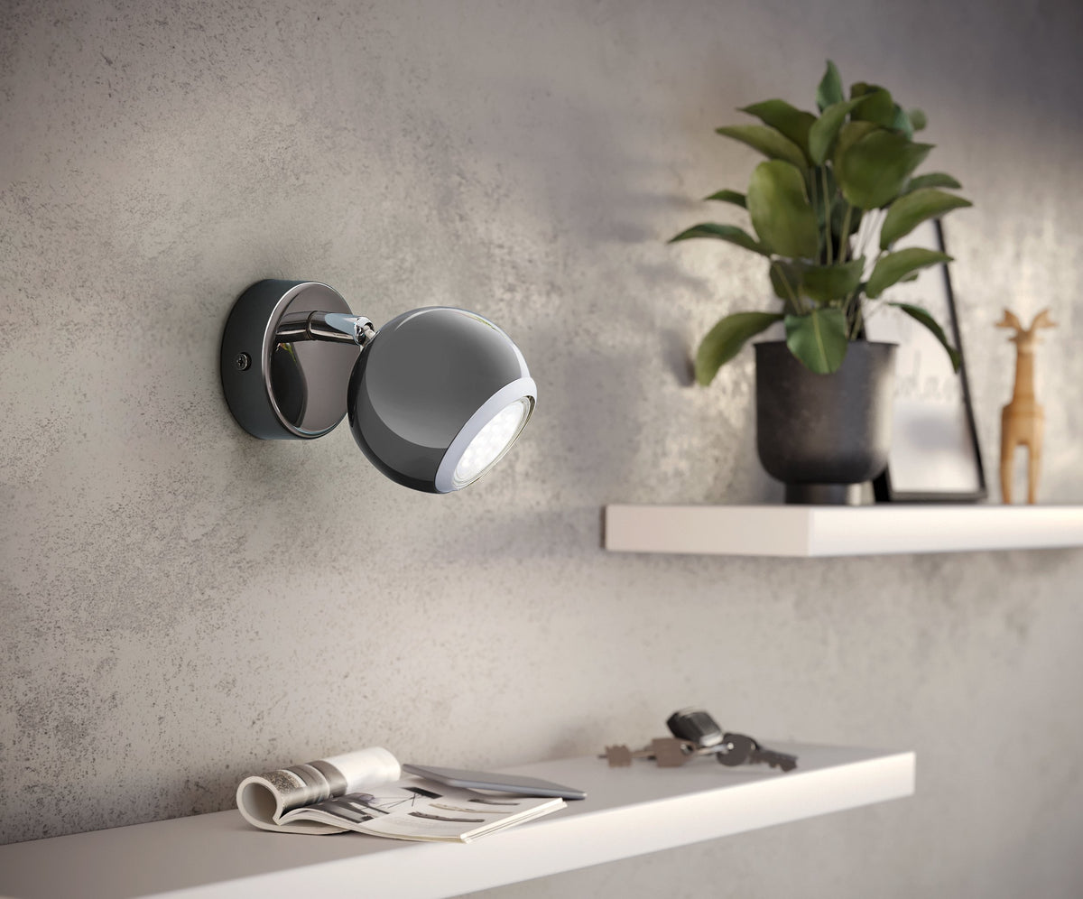 Applique murale Bimeda nickel et noire