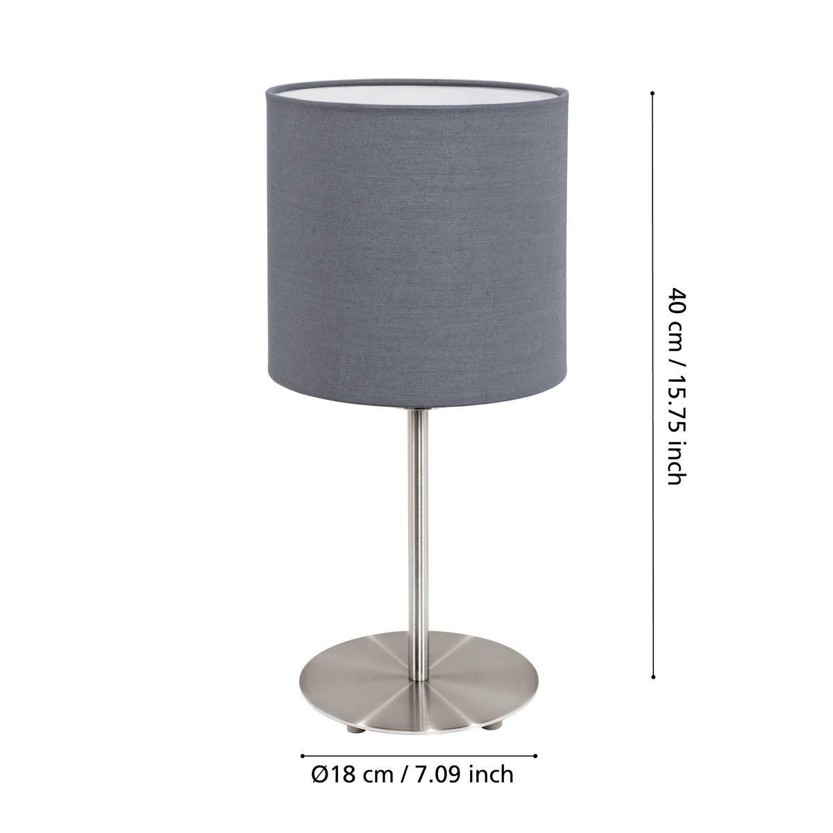 Lampe à poser Pasteri grise (31596)