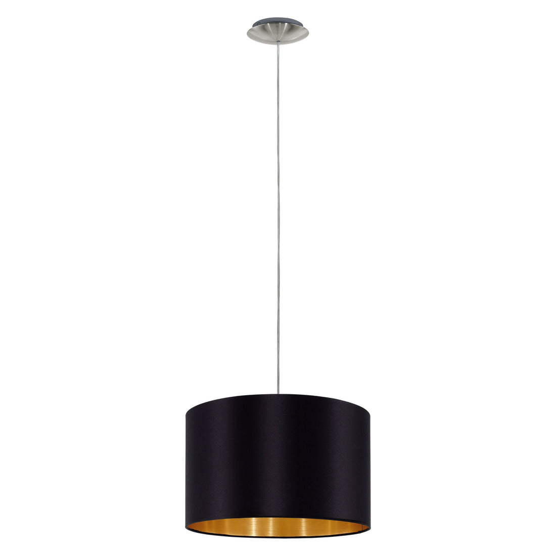 Suspension Maserlo noire et dorée, tissu