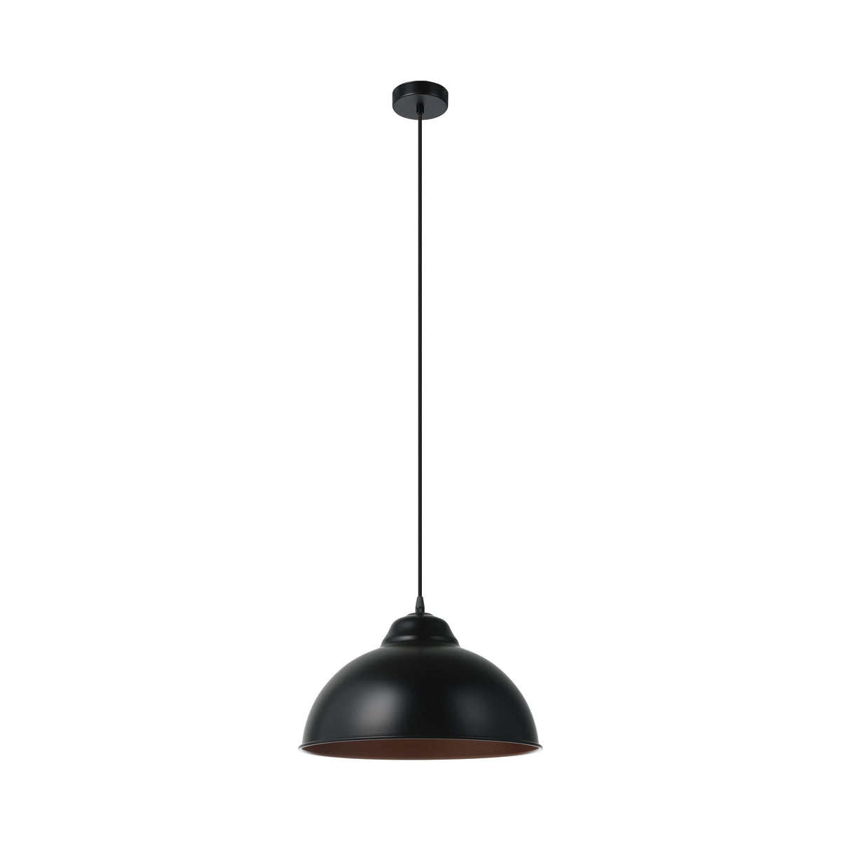 Suspension Truro 2 noire et cuivrée