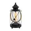 Lampe à poser Bradford noire, verre