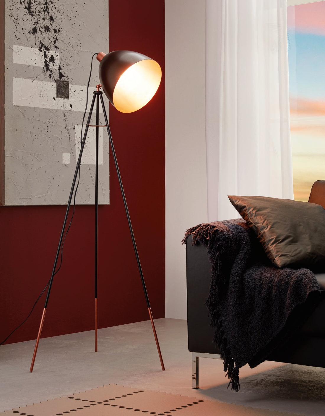 Lampadaire salon | Chester Noir