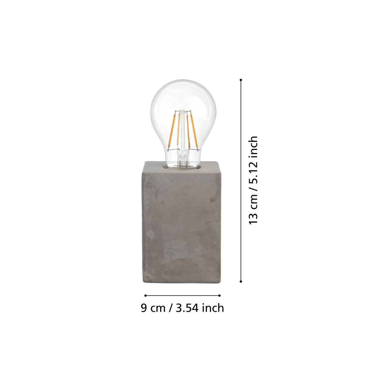 Schéma coté indiquant une hauteur de 13 cm et une largeur de 9 cm