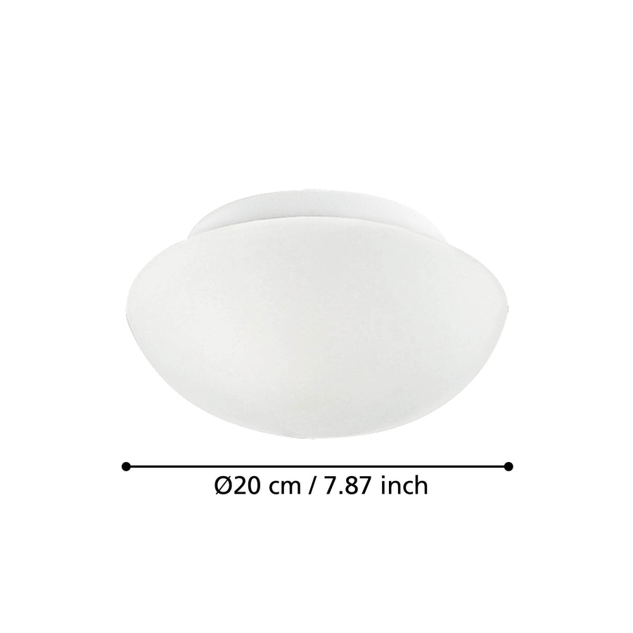 Applique murale Ella blanche, verre, Ø 20 cm