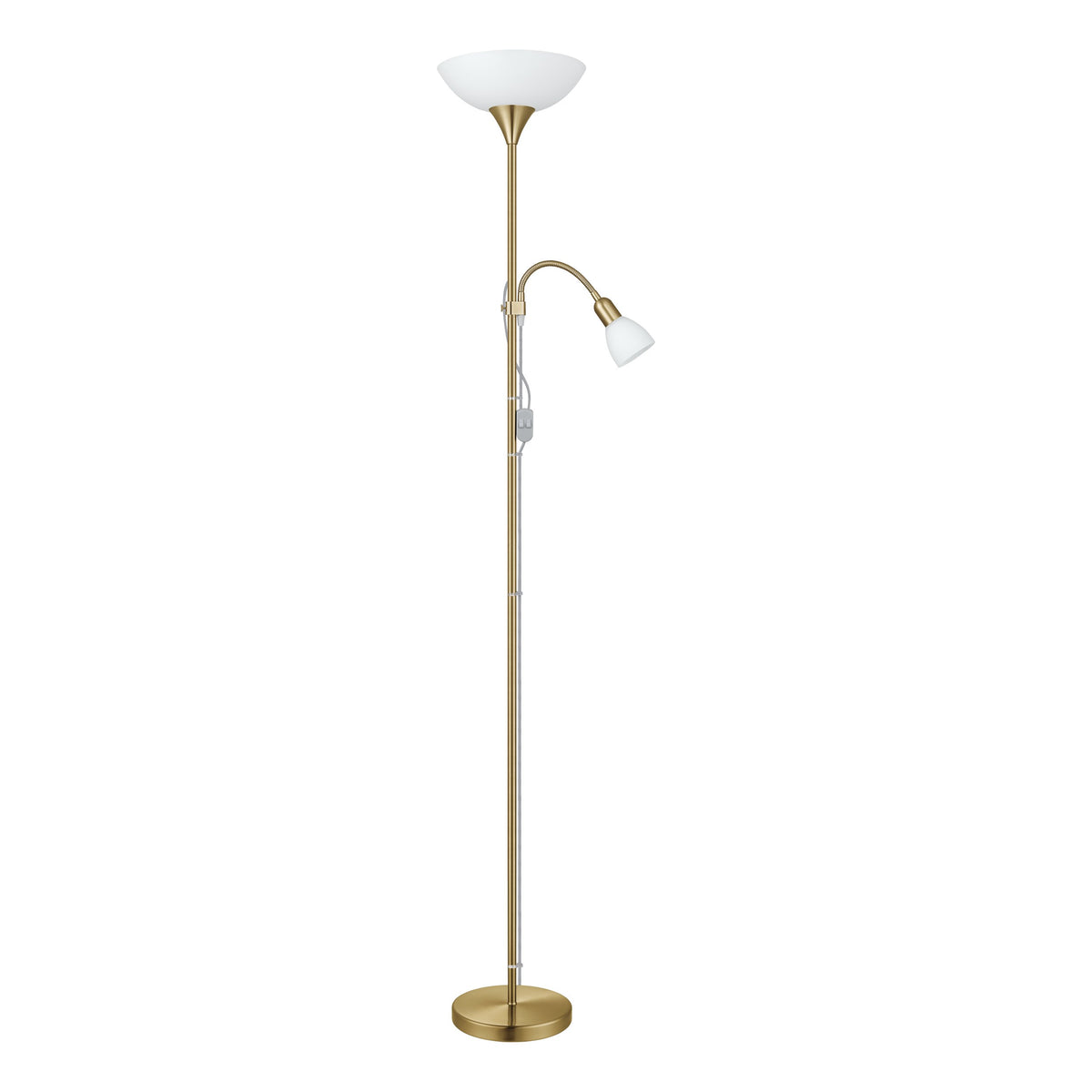 Lampadaire Up 2 blanc, verre
