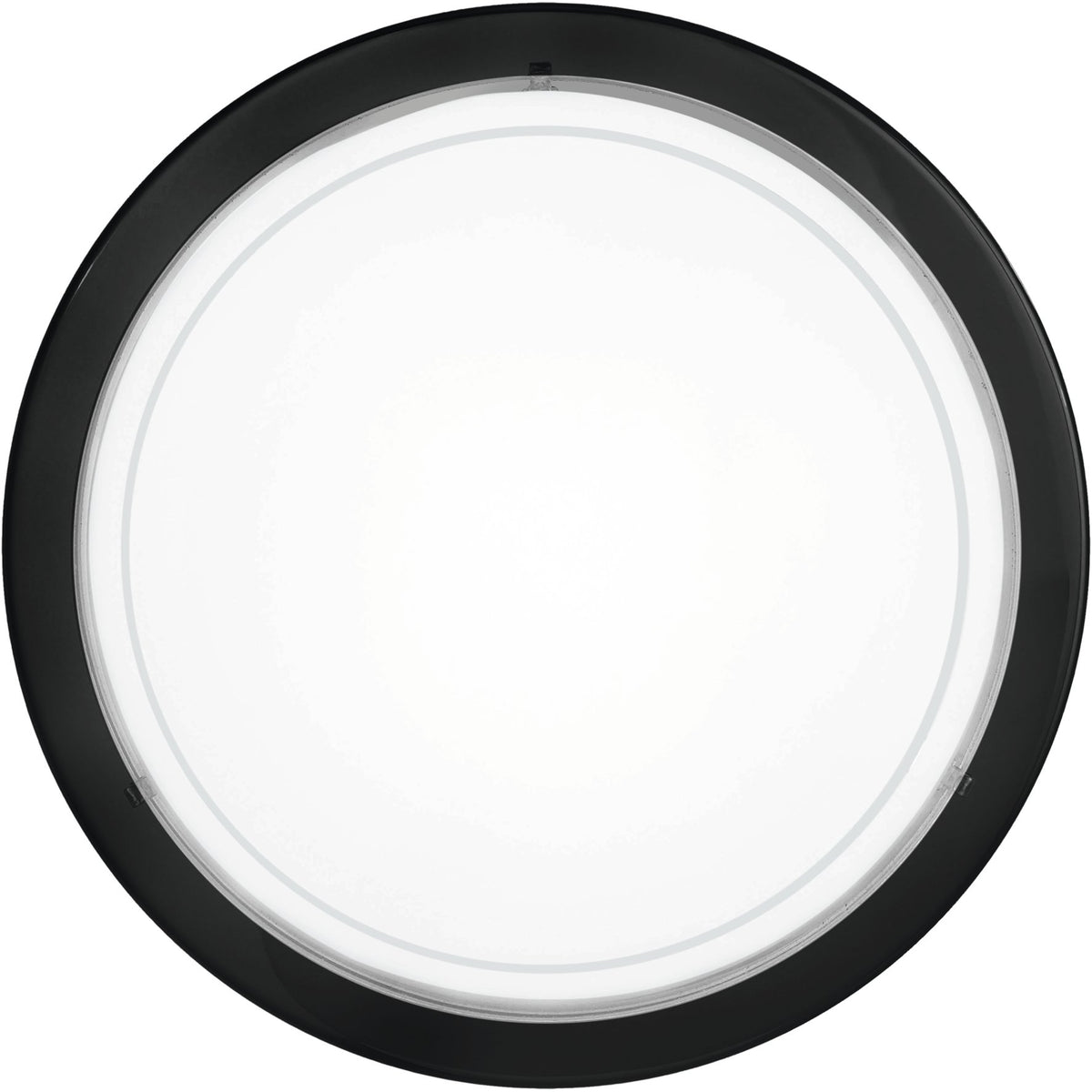 Applique murale Planet 1 noire et blanche, verre