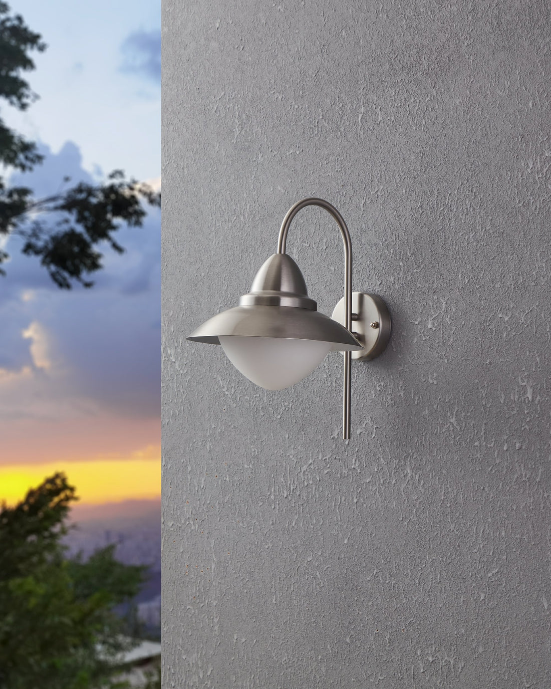 Plafonnier Sidney inox et blanc
