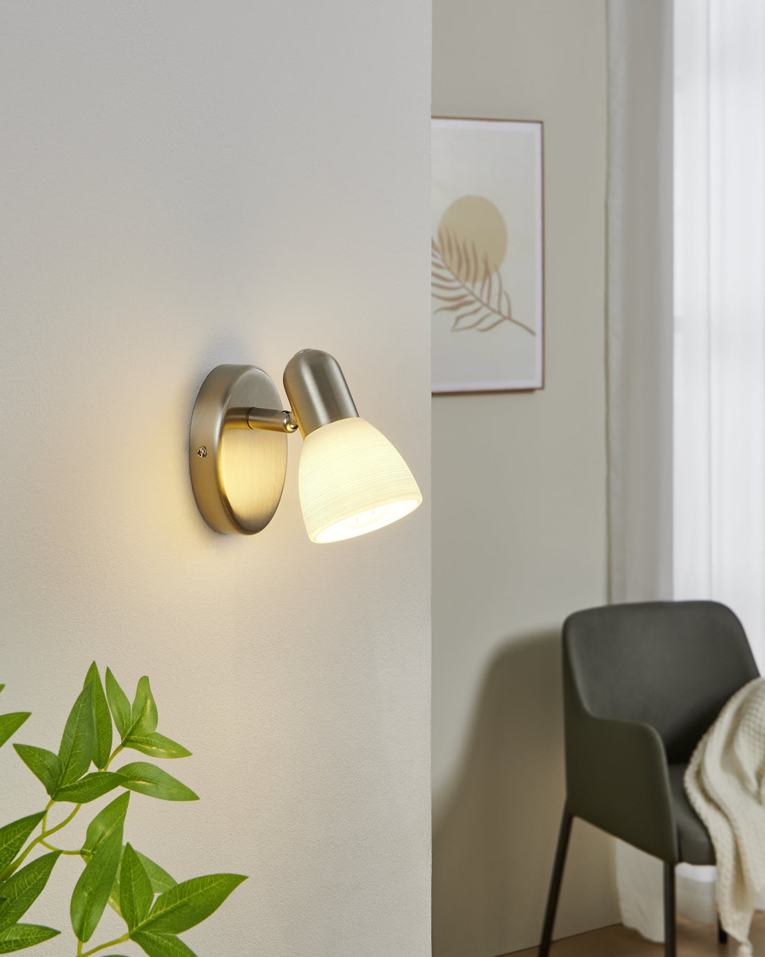 Applique murale Dakar nickel satiné